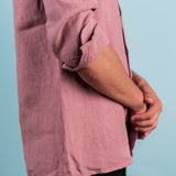 The Regia Hemp Shirt - Salmon Pink
