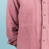 The Regia Hemp Shirt - Salmon Pink