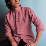 The Regia Hemp Shirt - Salmon Pink