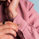 The Regia Hemp Shirt - Salmon Pink